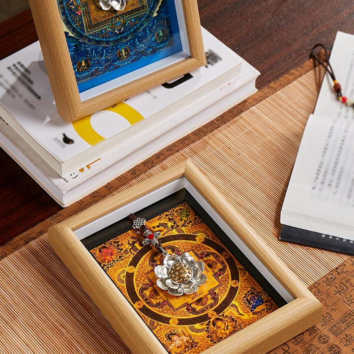 Buddha Stones, Lotos, Złota Sztabka, Ramka na Zdjęcia, Ozdoba Wystrój Domu - image 9