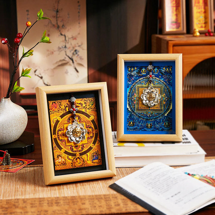 Buddha Stones, Lotos, Złota Sztabka, Ramka na Zdjęcia, Ozdoba Wystrój Domu - image 6