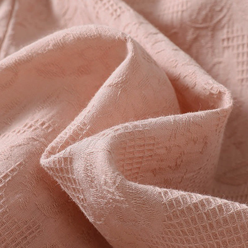 Bluza damska z kapturem z długim rękawem i żakardowym nadrukiem "Buddha Stones Fall" z guzikami i bawełny - image 17