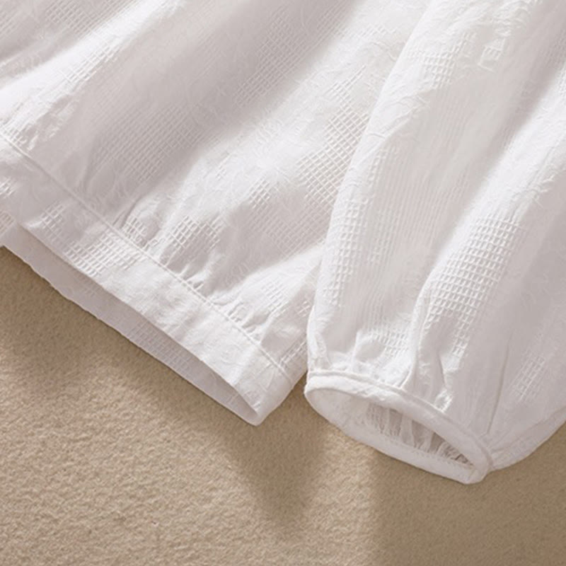 Bluza damska z kapturem z długim rękawem i żakardowym nadrukiem "Buddha Stones Fall" z guzikami i bawełny - image 27