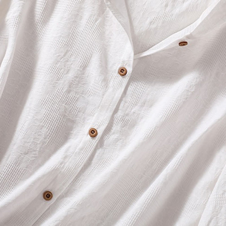 Bluza damska z kapturem z długim rękawem i żakardowym nadrukiem "Buddha Stones Fall" z guzikami i bawełny - image 23