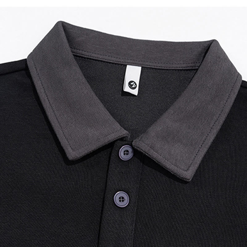 Bluza męska z bawełny z kołnierzykiem polo i guzikami Buddha Stones Fall Polo - image 7
