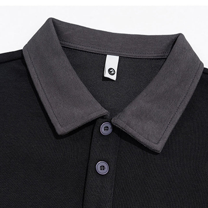 Bluza męska z bawełny z kołnierzykiem polo i guzikami Buddha Stones Fall Polo - image 7