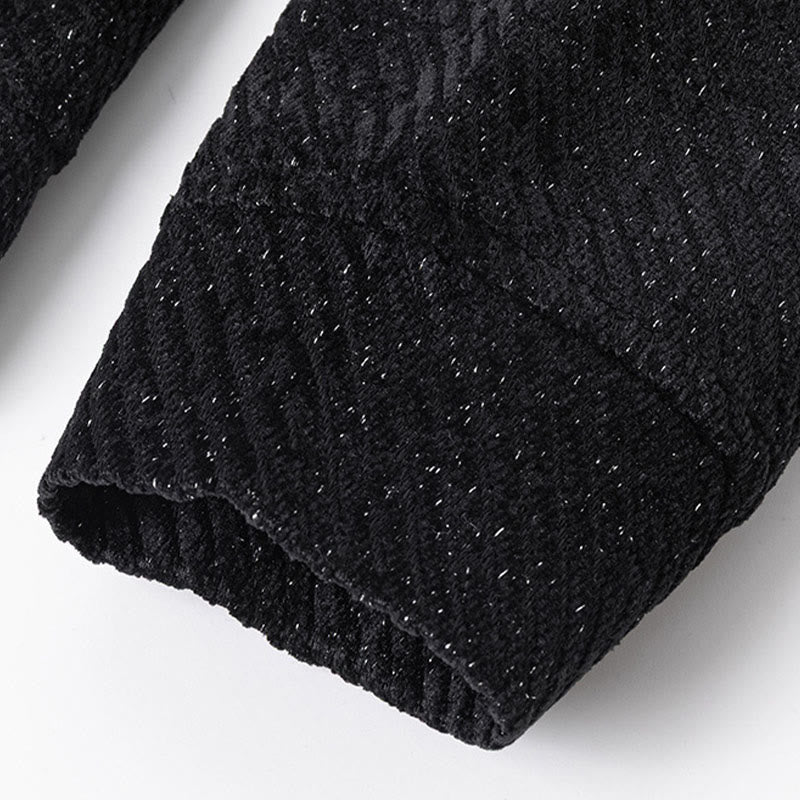 Bluza męska z okrągłym dekoltem i paskami "Buddha Stones Fall" z guzikami - image 9