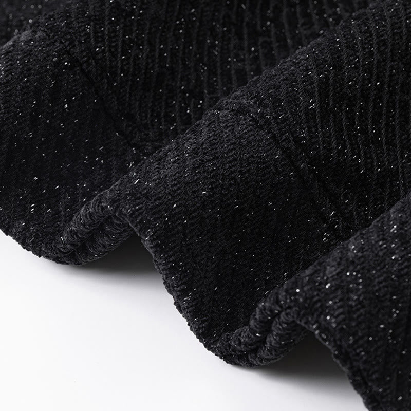 Bluza męska z okrągłym dekoltem i paskami "Buddha Stones Fall" z guzikami - image 8