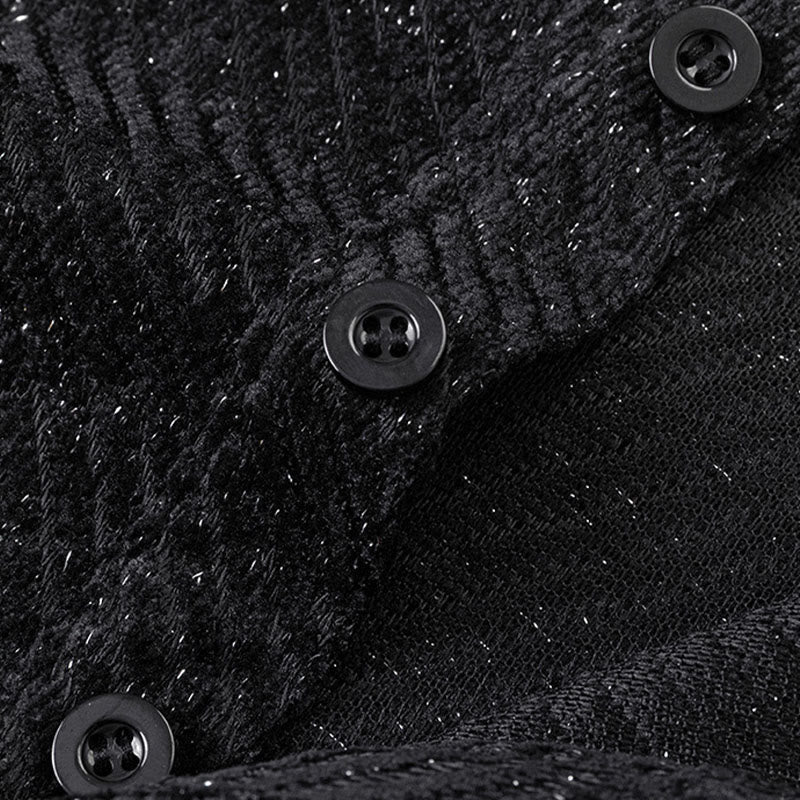 Bluza męska z okrągłym dekoltem i paskami "Buddha Stones Fall" z guzikami - image 7