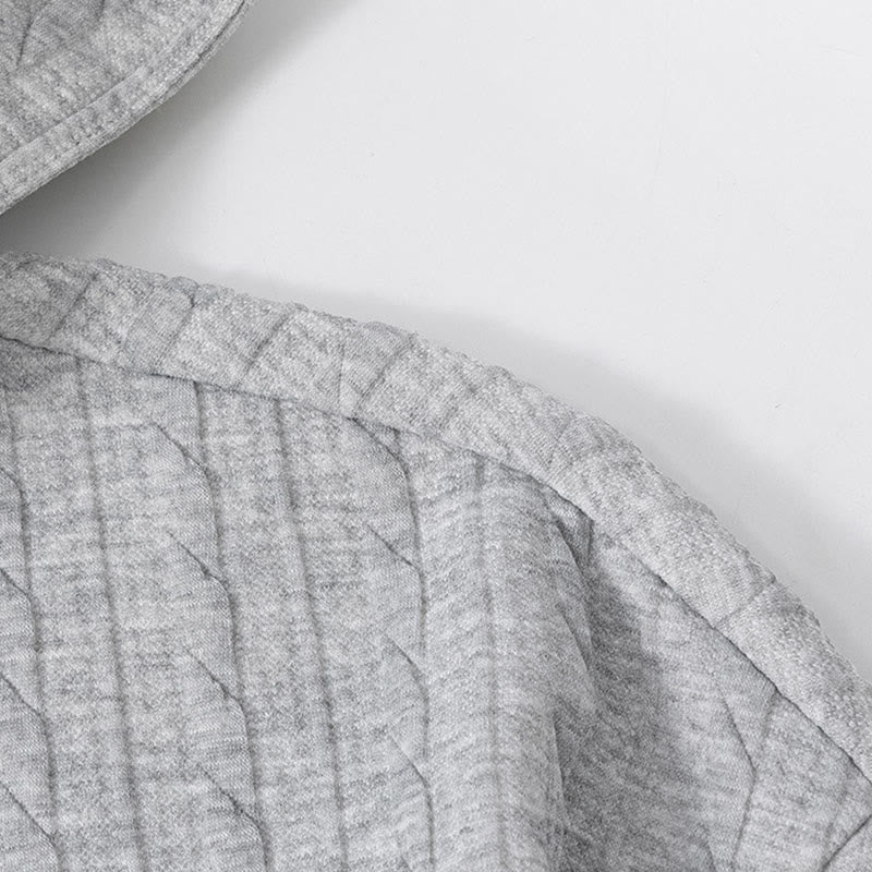 Bluza męska z kapturem z długim rękawem i guzikami w kolorze Buddha Stones na jesień i zimę - image 3