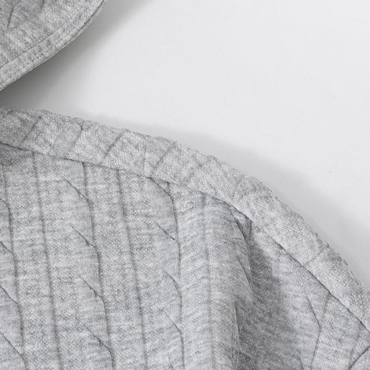 Bluza męska z kapturem z długim rękawem i guzikami w kolorze Buddha Stones na jesień i zimę - image 3