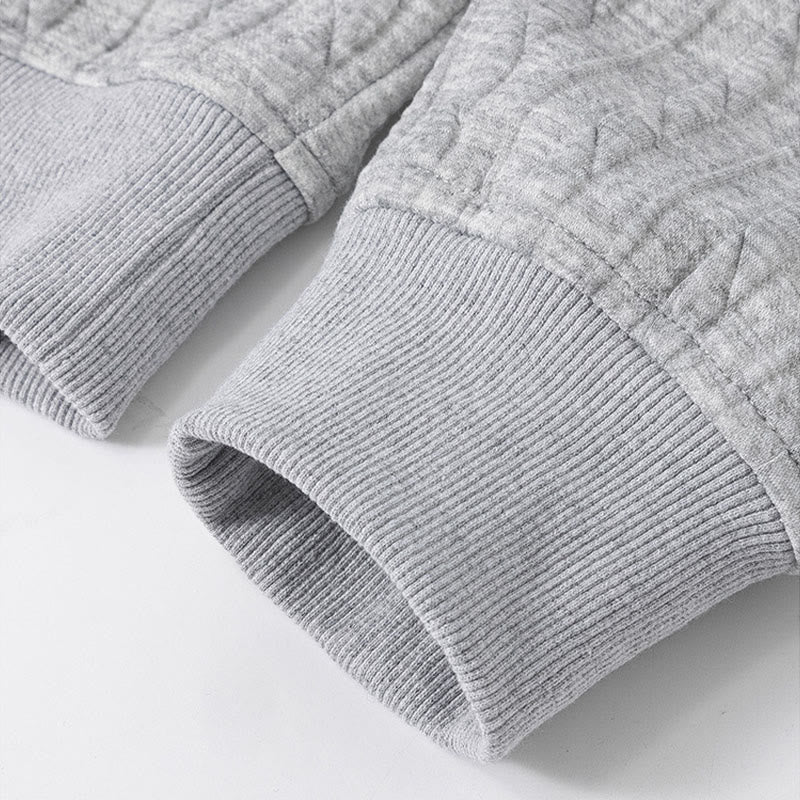 Bluza męska z kapturem z długim rękawem i guzikami w kolorze Buddha Stones na jesień i zimę - image 5