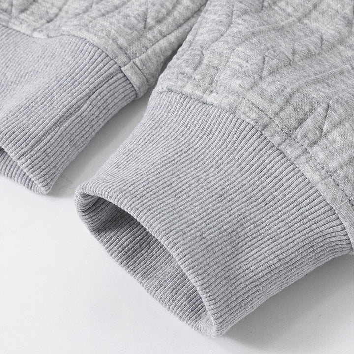 Bluza męska z kapturem z długim rękawem i guzikami w kolorze Buddha Stones na jesień i zimę - image 5