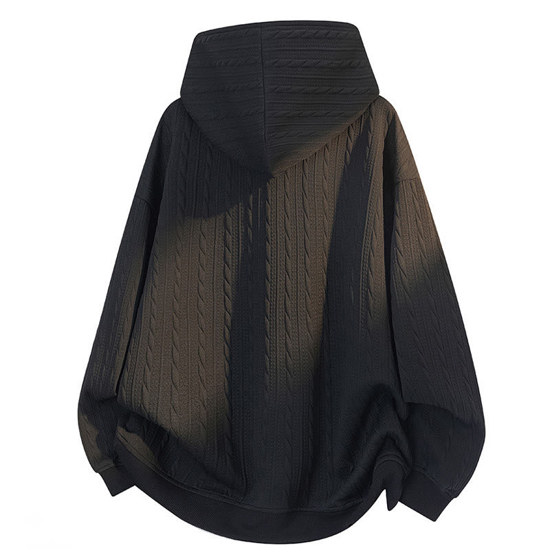 Bluza męska z kapturem z długim rękawem i guzikami w kolorze Buddha Stones na jesień i zimę - image 8