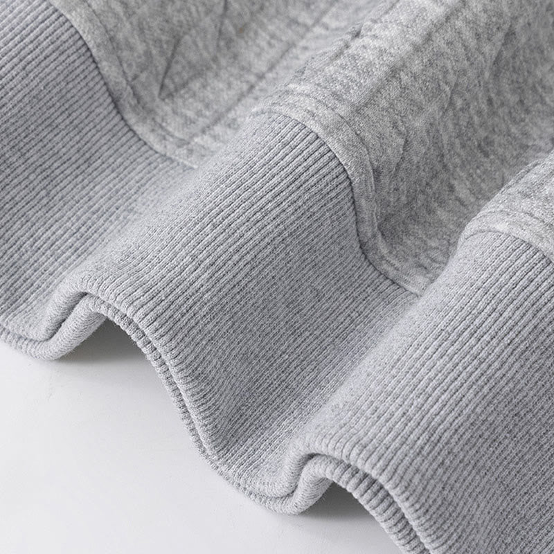 Bluza męska z kapturem z długim rękawem i guzikami w kolorze Buddha Stones na jesień i zimę - image 4