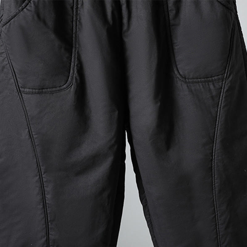 Damskie spodnie haremowe z kieszeniami i elastyczną talią z motywem Buddha Stones, bawełniane, termiczne, skrócone, o długości 7-8 - image 22