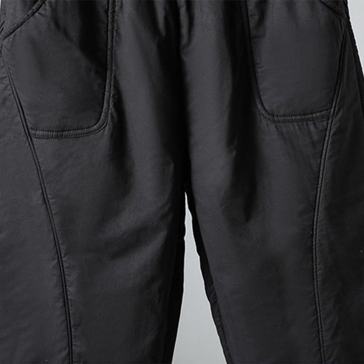 Damskie spodnie haremowe z kieszeniami i elastyczną talią z motywem Buddha Stones, bawełniane, termiczne, skrócone, o długości 7-8 - image 22