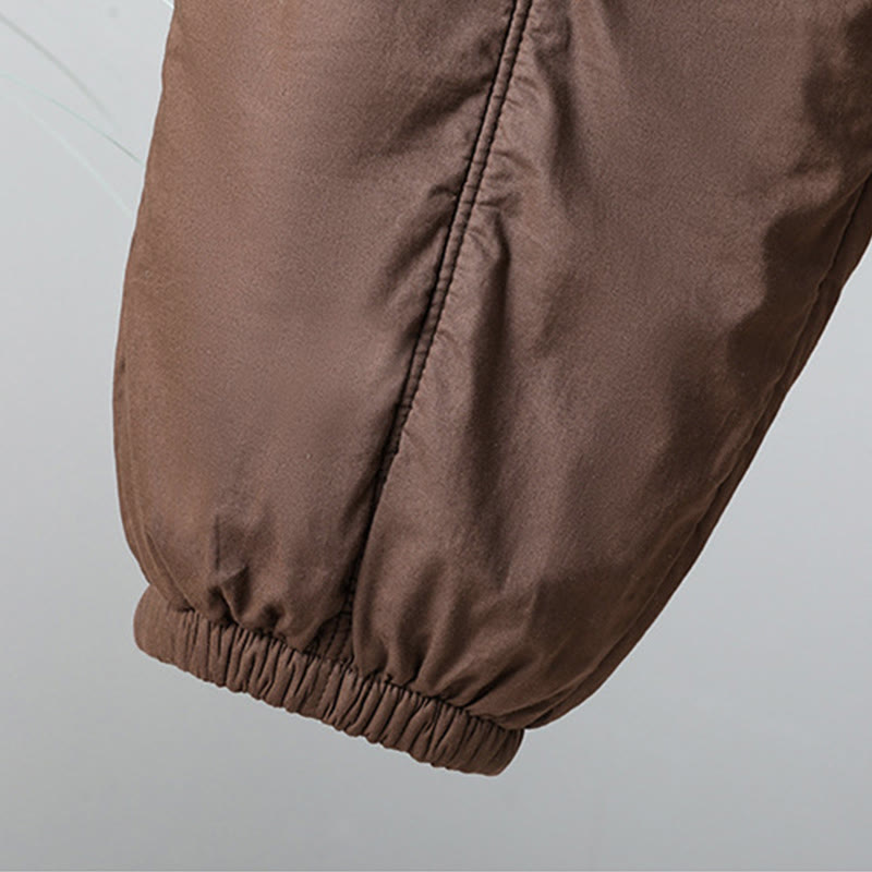 Damskie spodnie haremowe z kieszeniami i elastyczną talią z motywem Buddha Stones, bawełniane, termiczne, skrócone, o długości 7-8 - image 7