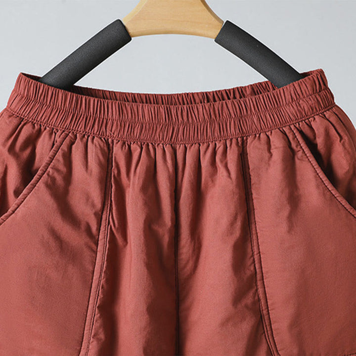 Damskie spodnie haremowe z kieszeniami i elastyczną talią z motywem Buddha Stones, bawełniane, termiczne, skrócone, o długości 7-8 - image 10