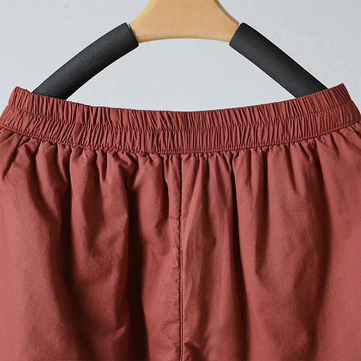 Damskie spodnie haremowe z kieszeniami i elastyczną talią z motywem Buddha Stones, bawełniane, termiczne, skrócone, o długości 7-8 - image 11