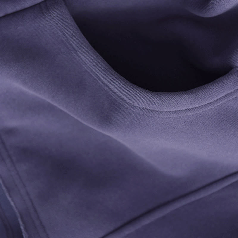 Bluza damska z kapturem z długim rękawem i kieszeniami, z kapturem "Buddha Stones Winter Solid Color", bawełniana, podszyta polarem - image 11