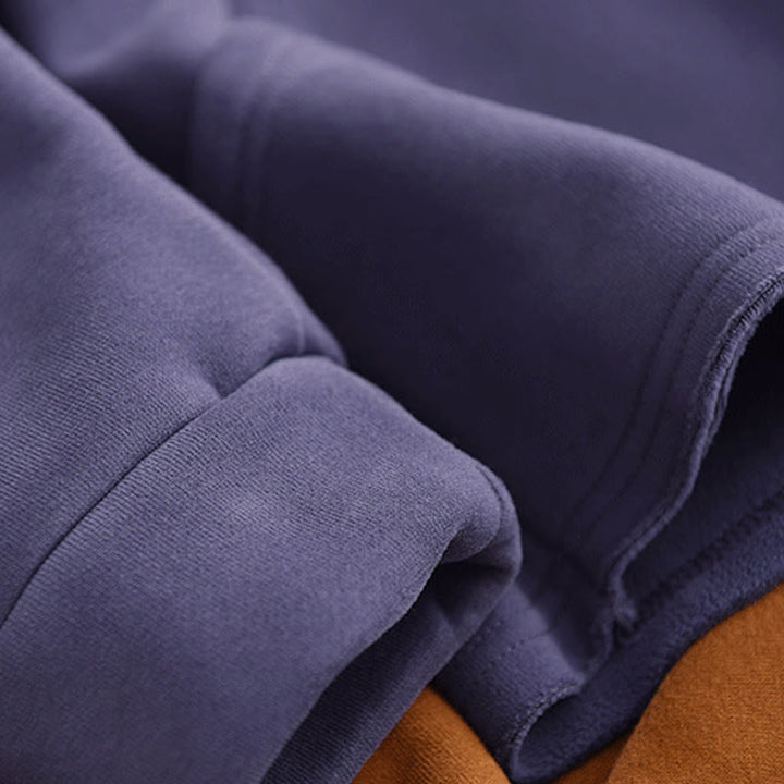 Bluza damska z kapturem z długim rękawem i kieszeniami, z kapturem "Buddha Stones Winter Solid Color", bawełniana, podszyta polarem - image 12