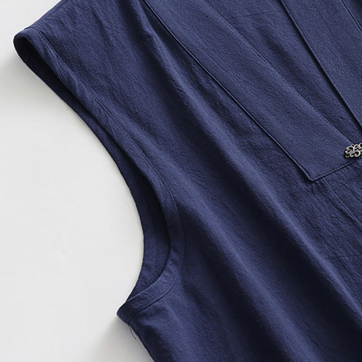 Buddha Stones 2 szt. Ceremonia Wudang Tai Chi Solidny długi rękaw Męski taoistyczny długi szlafrok kimono bez rękawów kamizelka - image 8