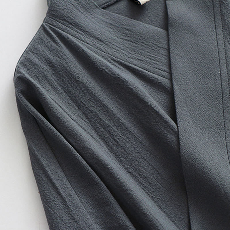 Buddha Stones Wudang Tradycyjna ceremonia sztuk walki Tai Chi Długi rękaw Męska taoistyczna długa szata - image 9