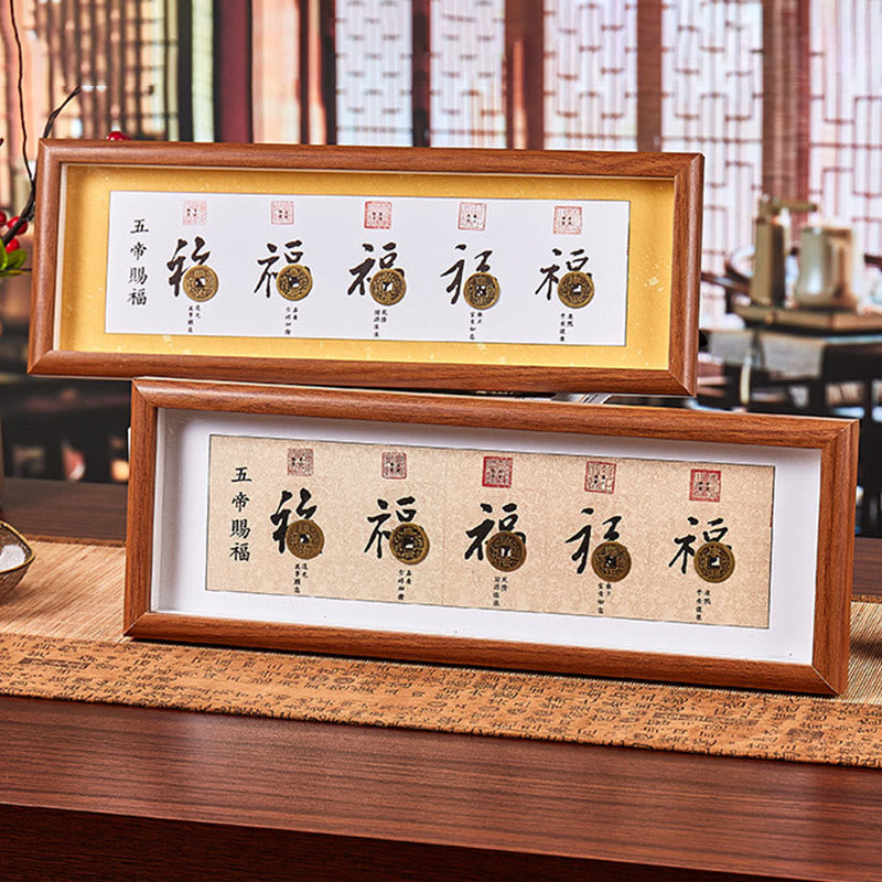 Buddha Stones, Postać Fu, Monety Pięciu Cesarzy, Szczęśliwa Fortuna, Ramka na Zdjęcia, Ozdoba Wystrój Domu - image 15