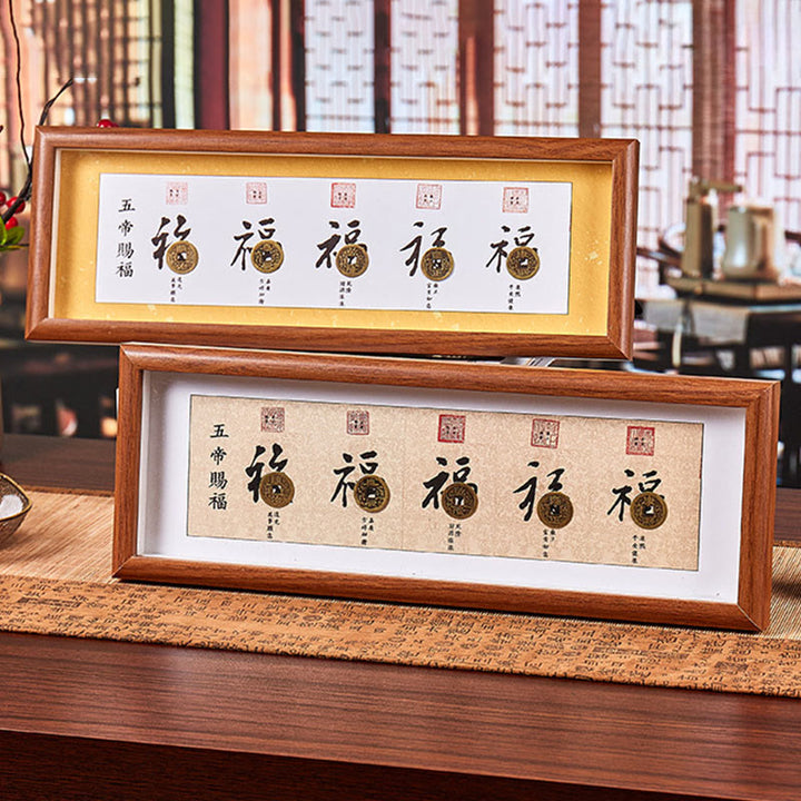 Buddha Stones, Postać Fu, Monety Pięciu Cesarzy, Szczęśliwa Fortuna, Ramka na Zdjęcia, Ozdoba Wystrój Domu - image 15