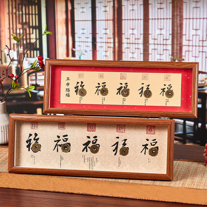 Buddha Stones, Postać Fu, Monety Pięciu Cesarzy, Szczęśliwa Fortuna, Ramka na Zdjęcia, Ozdoba Wystrój Domu - image 14