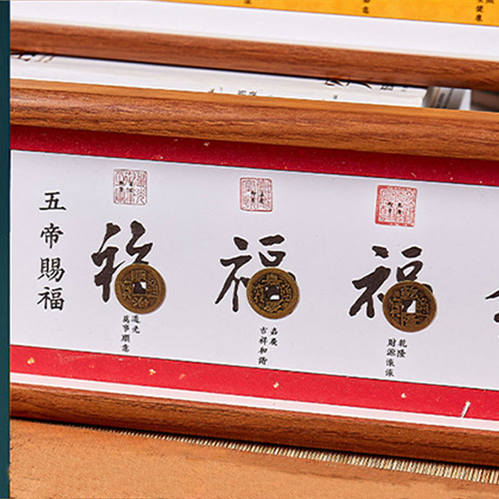 Buddha Stones, Postać Fu, Monety Pięciu Cesarzy, Szczęśliwa Fortuna, Ramka na Zdjęcia, Ozdoba Wystrój Domu - image 8