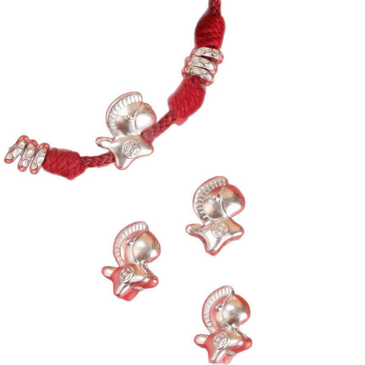 Bransoletka ze sznurka "Rok Konia" z Buddha Stones ze srebra próby 999, symbolizująca wolność - image 13