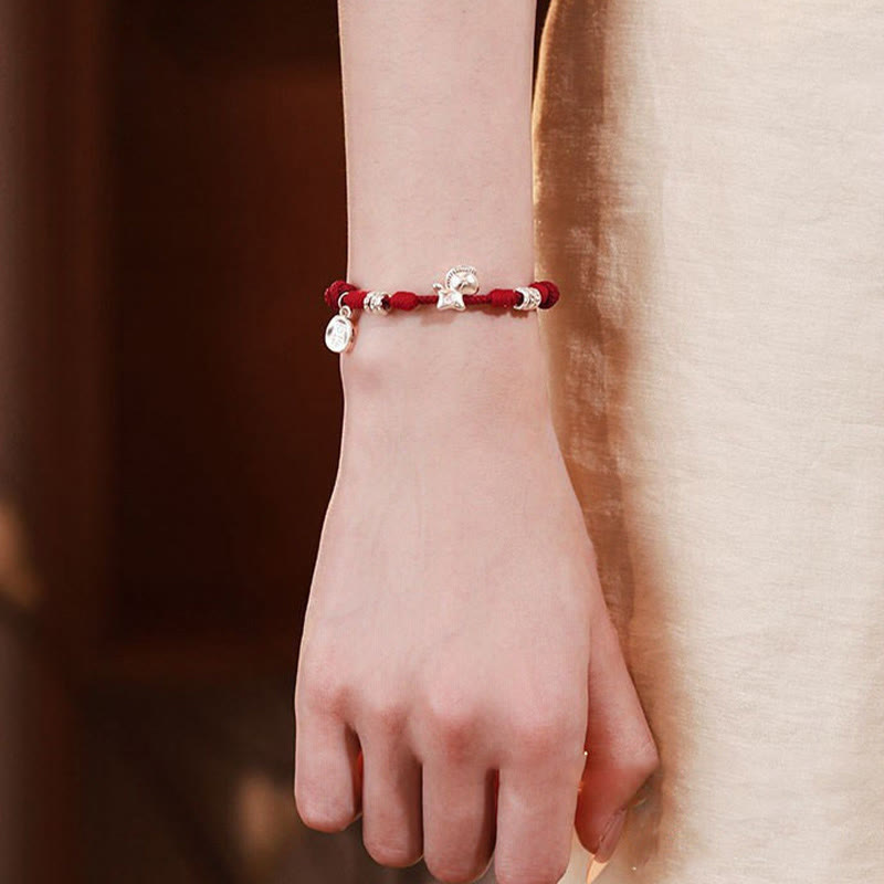 Bransoletka ze sznurka "Rok Konia" z Buddha Stones ze srebra próby 999, symbolizująca wolność - image 11