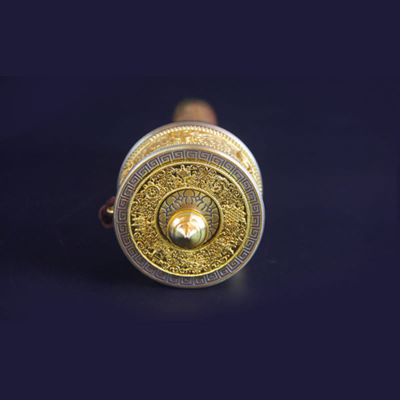 Tybetański szczęśliwy koło modlitewne dekoracja sześciu prawdziwych słów - image 6