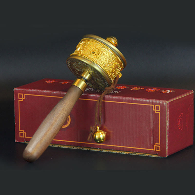 Tybetański szczęśliwy koło modlitewne dekoracja sześciu prawdziwych słów - image 10