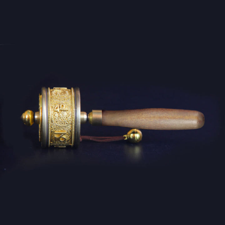 Tybetański szczęśliwy koło modlitewne dekoracja sześciu prawdziwych słów - image 4