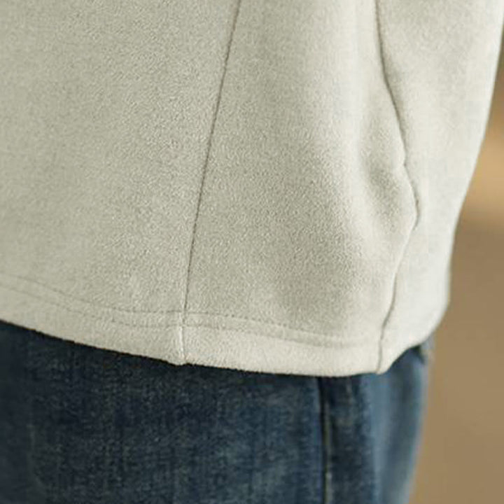 Bluza z kapturem damska z długim rękawem i kapturem "Buddha Stones Winter Solid Color Cotton" z kapturem - image 15