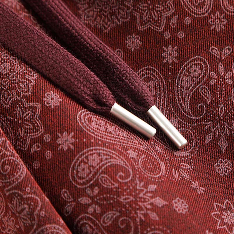 Damskie spodnie z szerokimi nogawkami i kieszeniami, z poliestru, z motywem Buddha Stones, w kwiaty - image 7