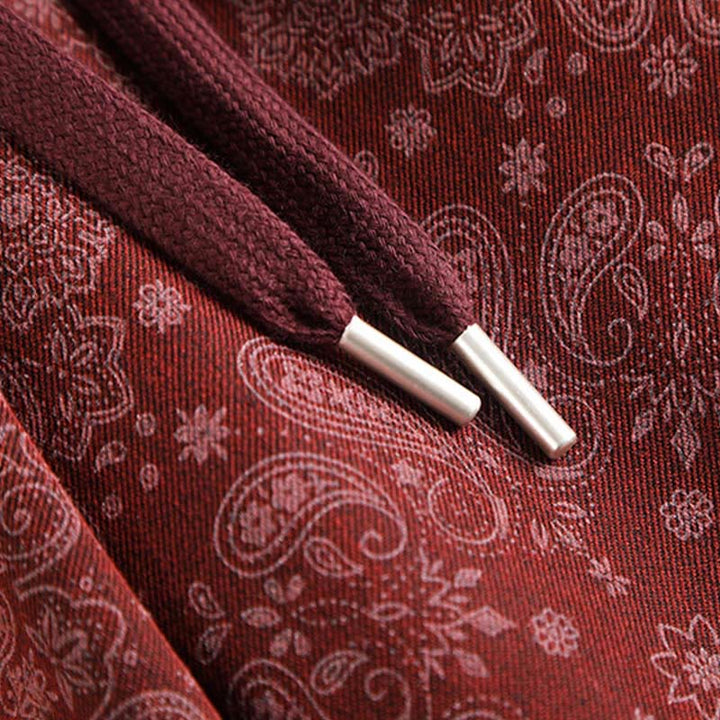 Damskie spodnie z szerokimi nogawkami i kieszeniami, z poliestru, z motywem Buddha Stones, w kwiaty - image 7