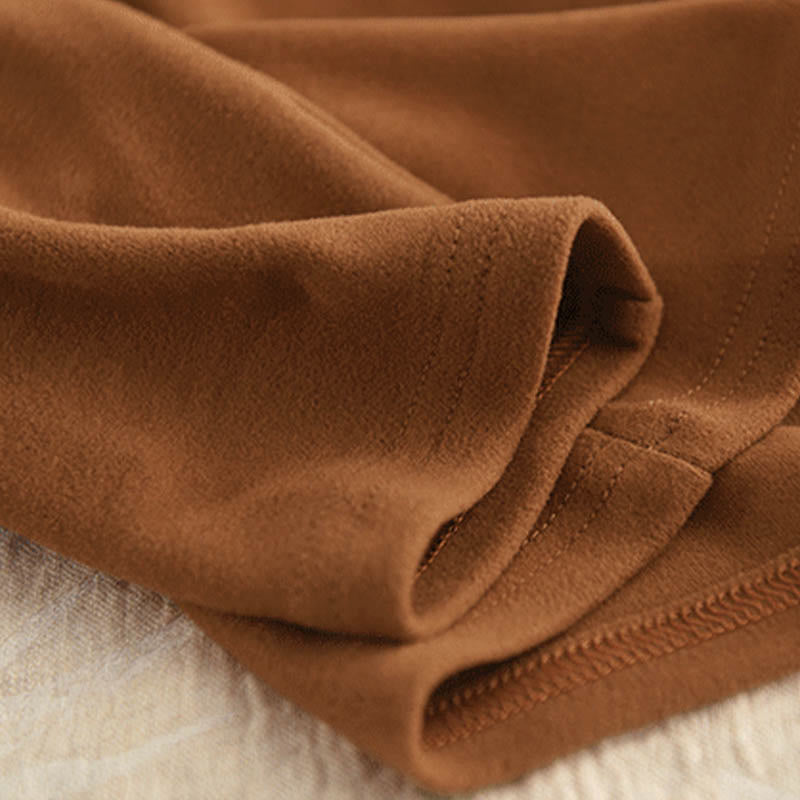 Bluza z kapturem damska z długim rękawem i kapturem "Buddha Stones Winter Solid Color Cotton Thicked" z kapturem - image 6