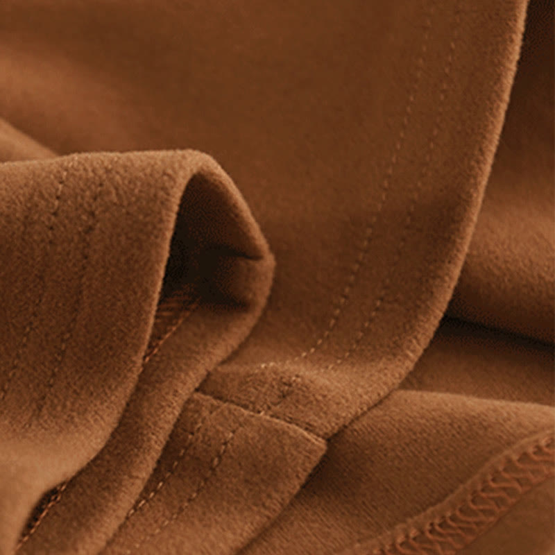 Bluza z kapturem damska z długim rękawem i kapturem "Buddha Stones Winter Solid Color Cotton Thicked" z kapturem - image 5