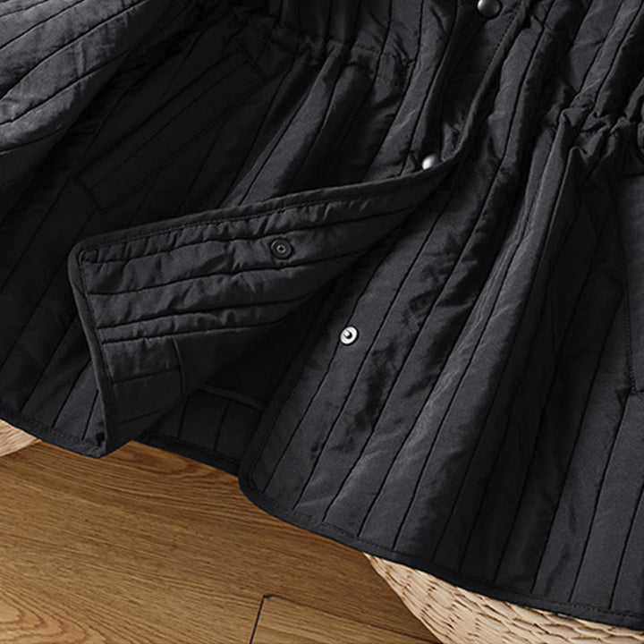 Kurtka damska Buddha Stones z okrągłym dekoltem, ściągaczem, bawełnianą, z długim rękawem i kieszenią - image 7