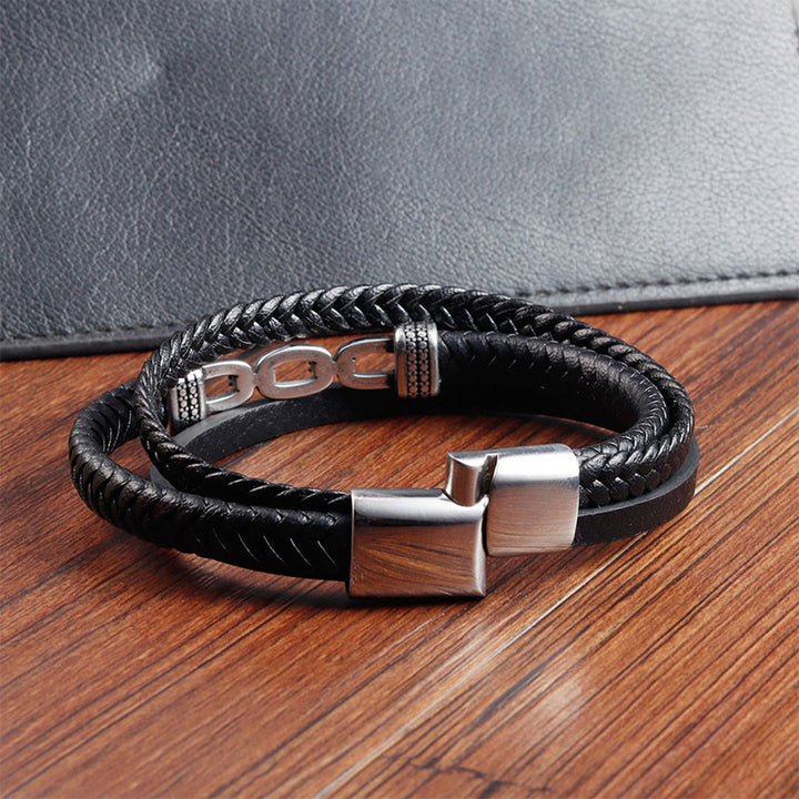 Bransoletka wzmacniająca z ręcznie robionego łańcuszka z Buddha Stones, ze stali tytanowej - image 5