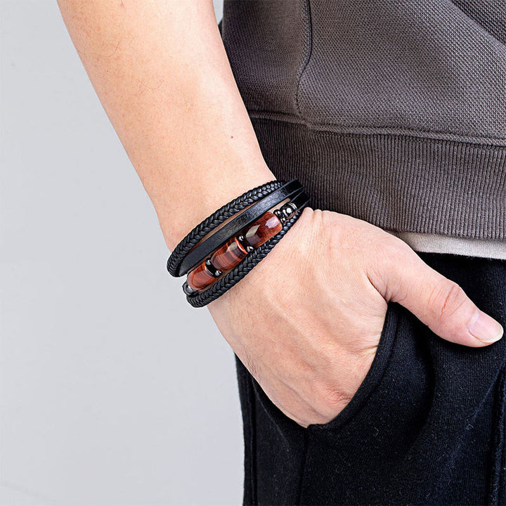 Bransoletka wzmacniająca z Buddha Stones, naturalne tygrysie oko, zielone tygrysie oko, czerwone tygrysie oko - image 8