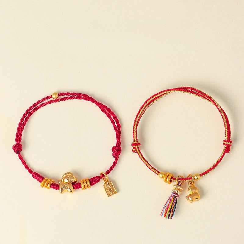 Bransoletka z plecionego sznurka z Buddha Stones, Rok Konia, Sukces, Siła, Regulowana - image 11