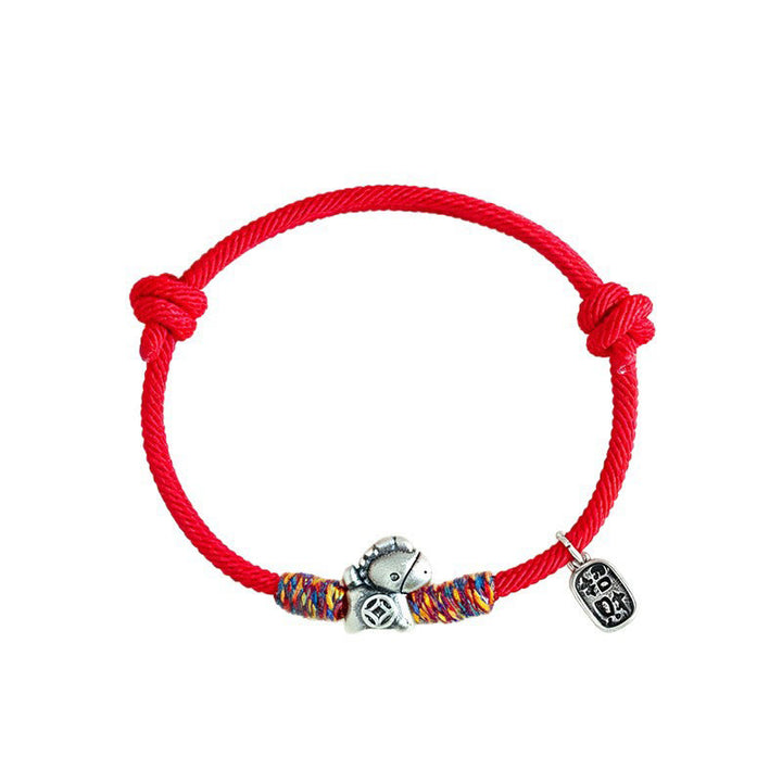 Bransoletka z Buddha Stones ze srebra próby 999, Rok Konia, Charakter Fu, Przyciąganie Szczęścia, Sznurek, Sznurek - image 13