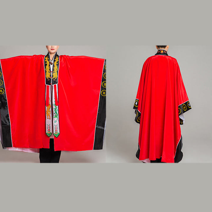 Buddha Stones Wudang Haft Smok Tygrys Długi Szeroki Rękaw Uniseks Taoistyczna Szata Kimono Na Ceremonię Qigong - image 5