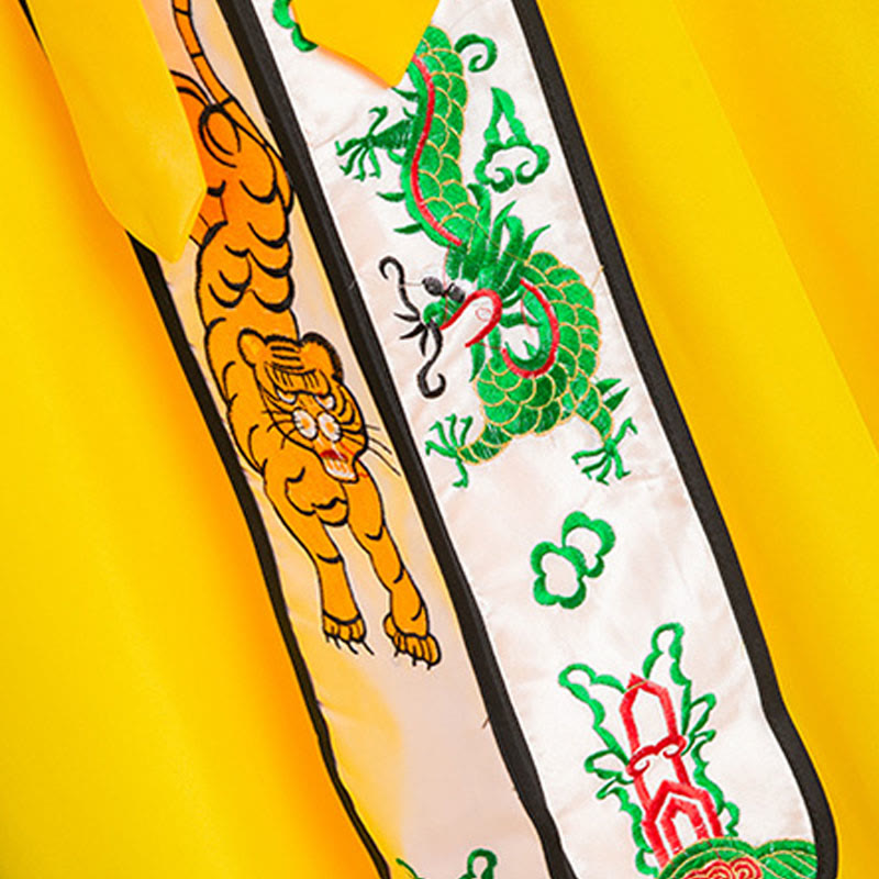 Buddha Stones Wudang Haft Smok Tygrys Długi Szeroki Rękaw Uniseks Taoistyczna Szata Kimono Na Ceremonię Qigong - image 13