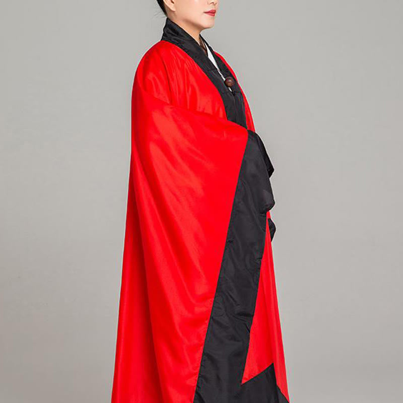 Buddha Stones Wudang Jednokolorowe Długie Szerokie Rękawy Unisex Taoistyczna Szata Kimono Na Ceremonię Qigong Tai Chi - image 12