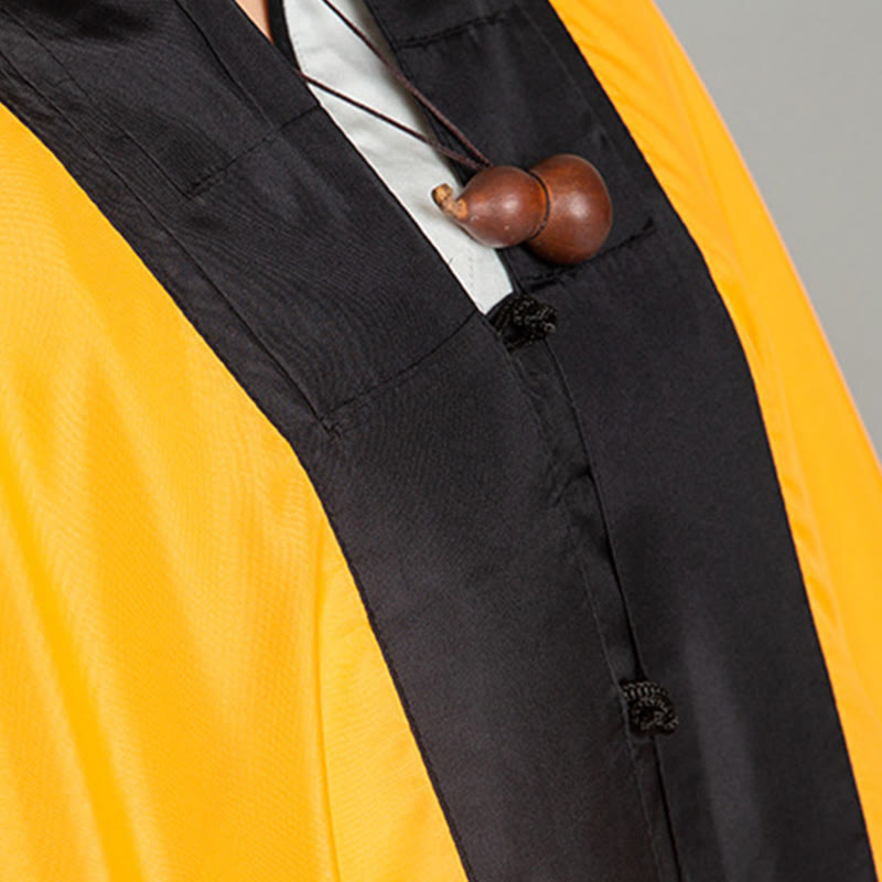 Buddha Stones Wudang Jednokolorowe Długie Szerokie Rękawy Unisex Taoistyczna Szata Kimono Na Ceremonię Qigong Tai Chi - image 8