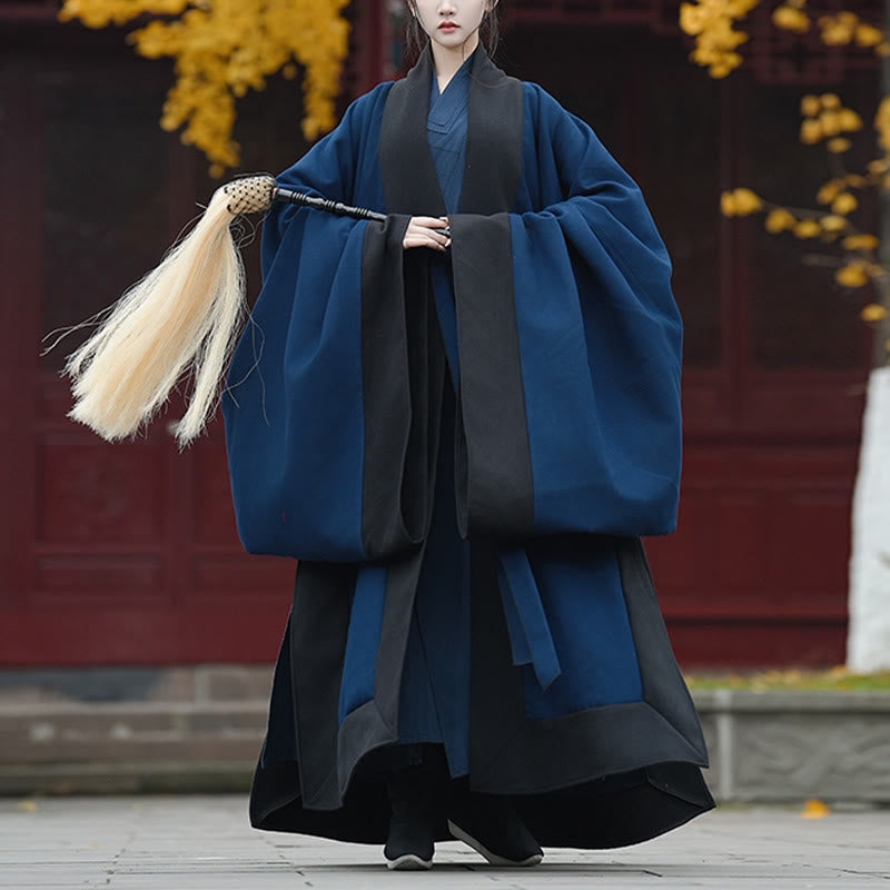 Buddha Stones Jesień Zima Wudang Tradycyjny Tai Chi Sztuki Walki Ceremonia Lniana Długi Rękaw Unisex Taoistyczna Długa Szata - Szeroki rękaw - XL- ODPOWIEDNIE DLA USA/ UK/AU/ EU- L - image 0