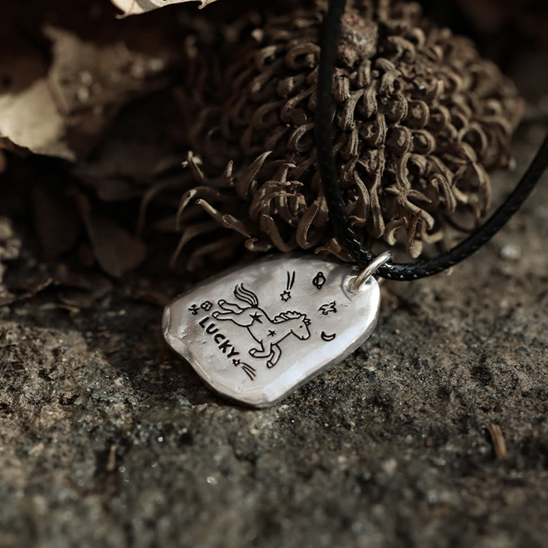 Buddha Stones, zawieszka na szczęście konia ze srebra próby 999, Rok Konia, łańcuszek ze srebra próby 925, naszyjnik z błogosławieństwem - image 12